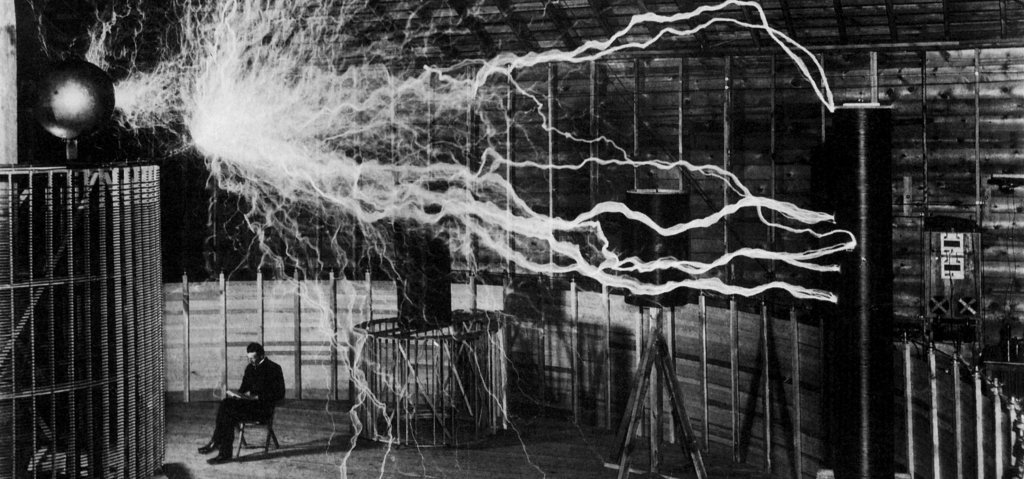 Nikola Tesla Laboratory Photograph.