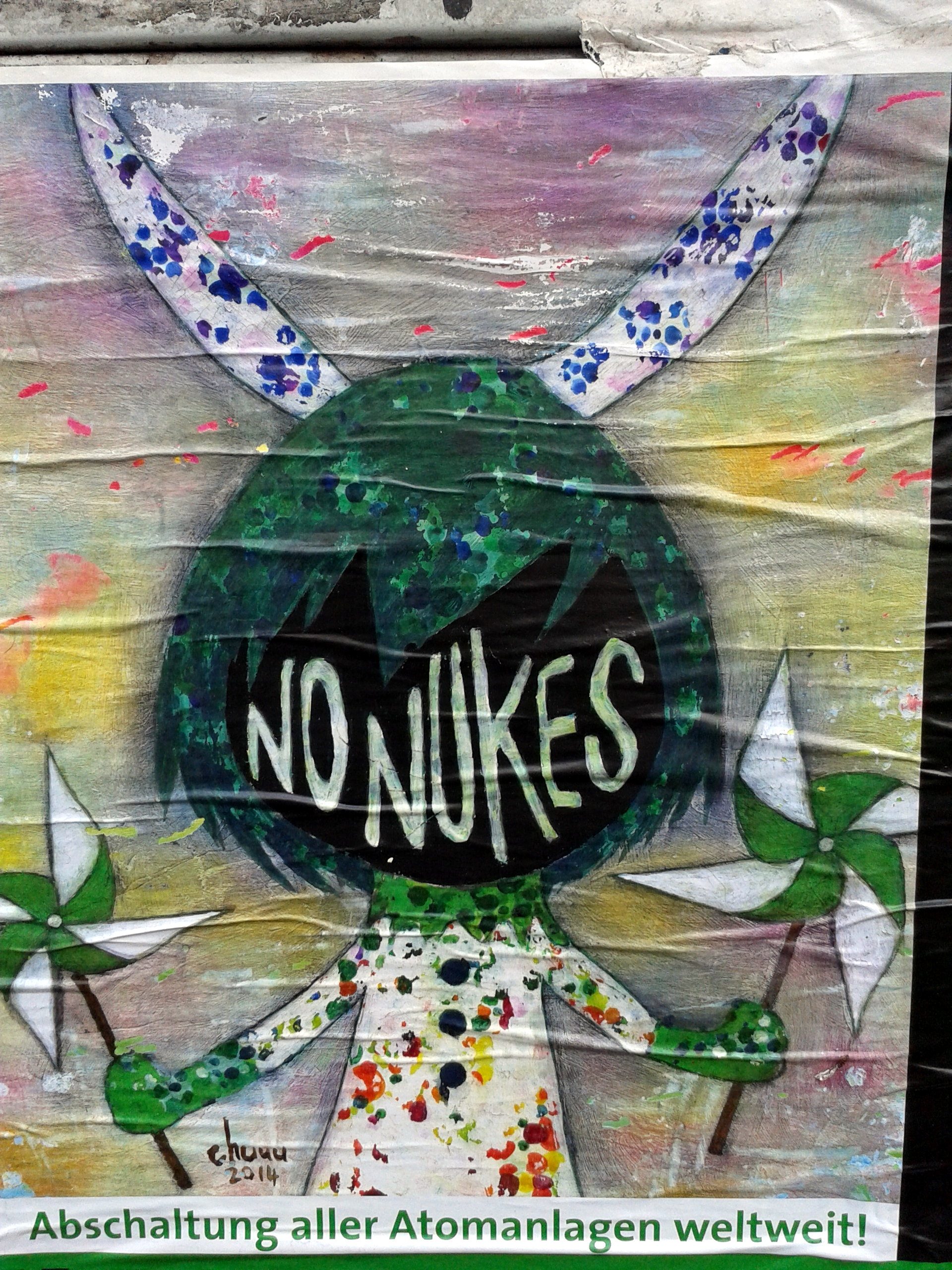No nukes street art in Berlin.