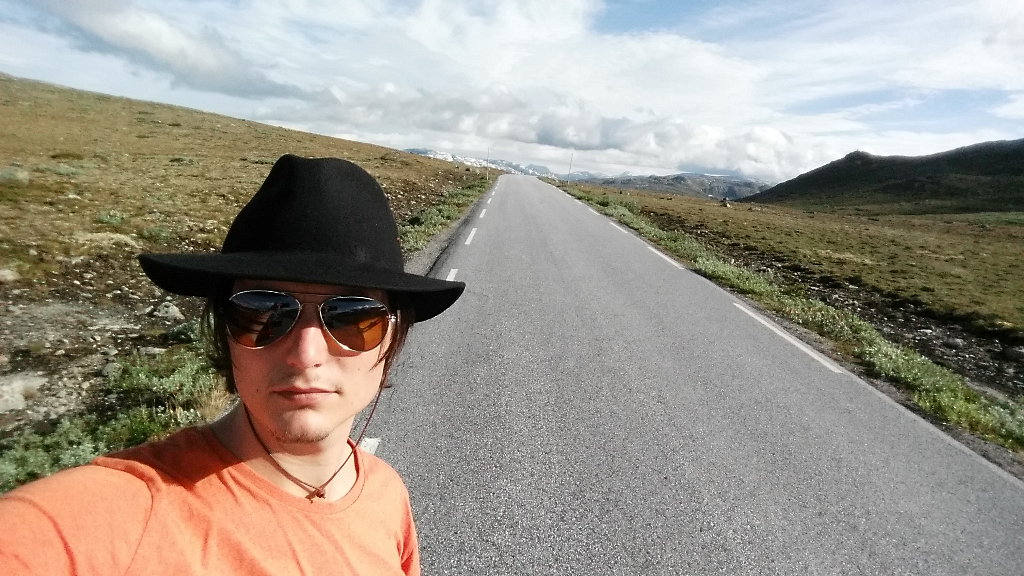 Mountain road selfie.