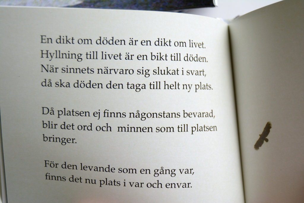 'En dikt om döden' from 'Ord om bokstav' poetry book by Sanjin Đumišić.