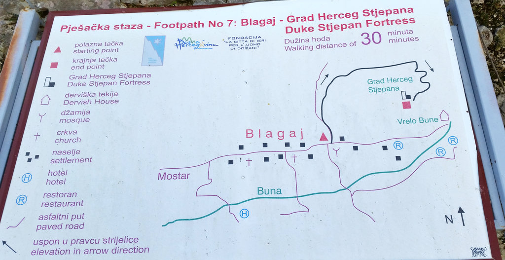 Footpath to Old Blagaj Fort, Stjepan Grad.