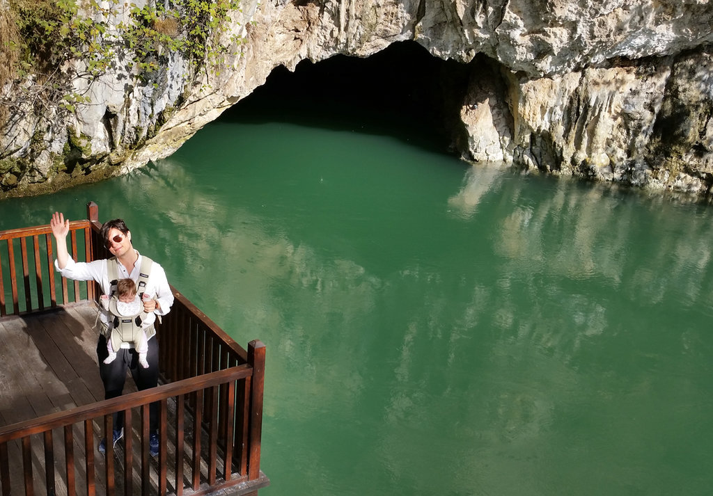 Sanjin and Florens at Vrelo Bune. Photo: Lisa Sinclair.