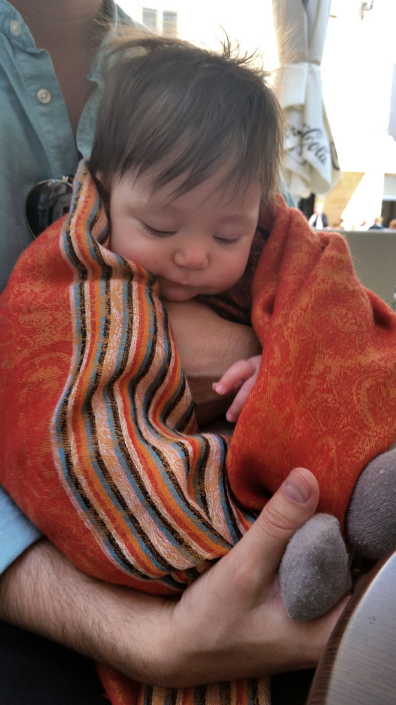Baby Florens swept in scarf- Photo: Lisa Sinclair.