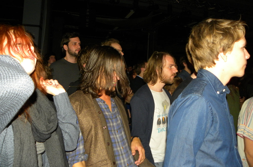 Lisa and Sanjin dancing at the Dungen concert.