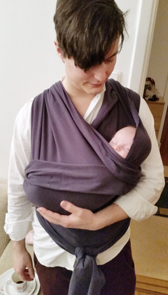Sanjin with baby Lavi. Photo: Lisa Sinclair.