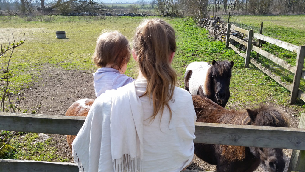 Florens and Lisa with small horses. Photo: Sanjin Đumišić.