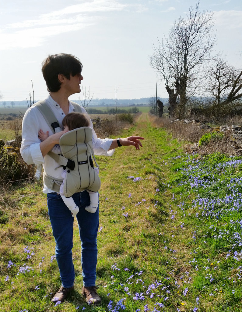 Sanjin with Florens in south Öland. Photo: Lisa Sinclair.