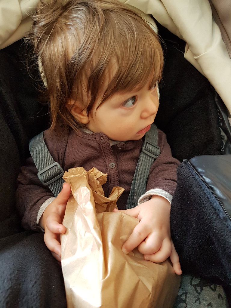 Baby Florens at the bakery. Photo: Sanjin Đumišić.