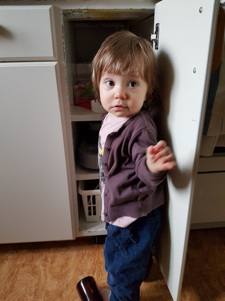 Baby Florens in the kitchen. Photo: Sanjin Đumišić.