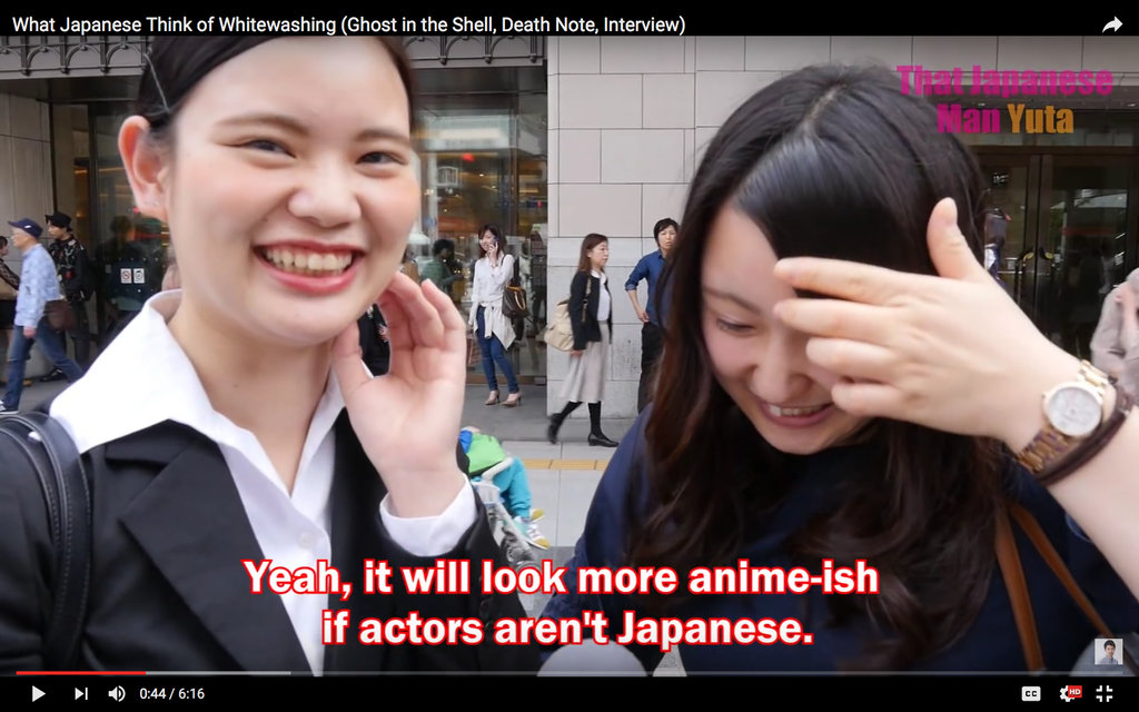 Japanese on white anime characters.