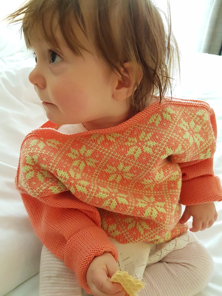 Baby Florens in a wool sweater. Photo: Sanjin Đumišić.