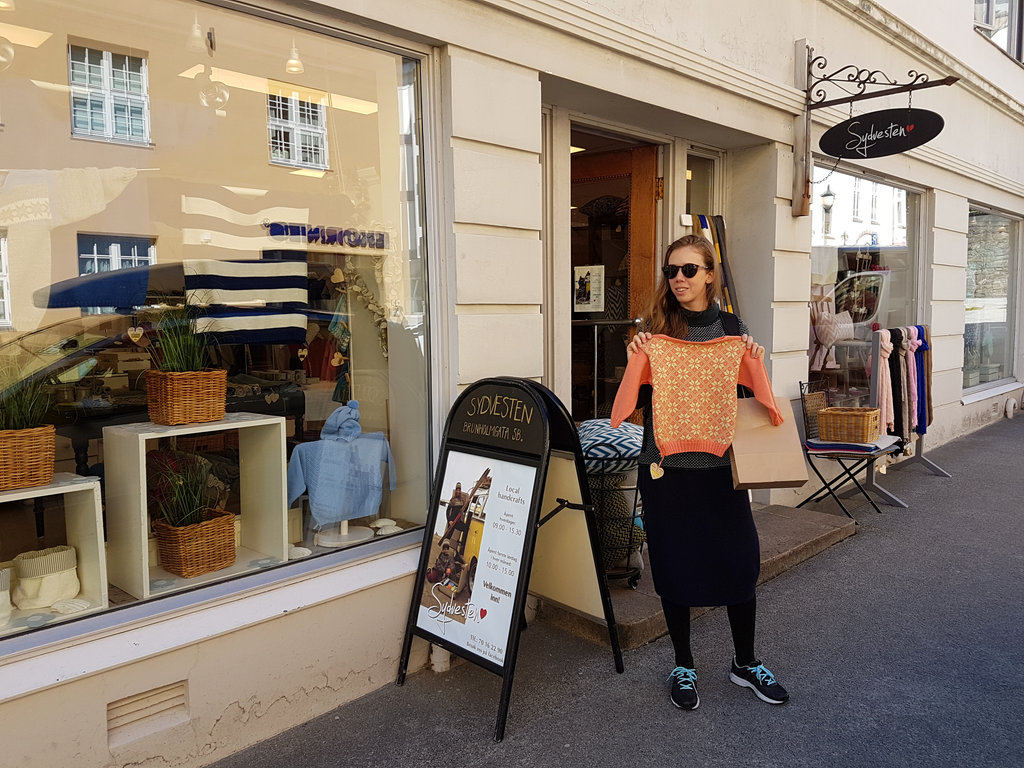 Baby wool sweater by Sydvesten in Ålesund, Norway. Photo: Sanjin Đumišić.