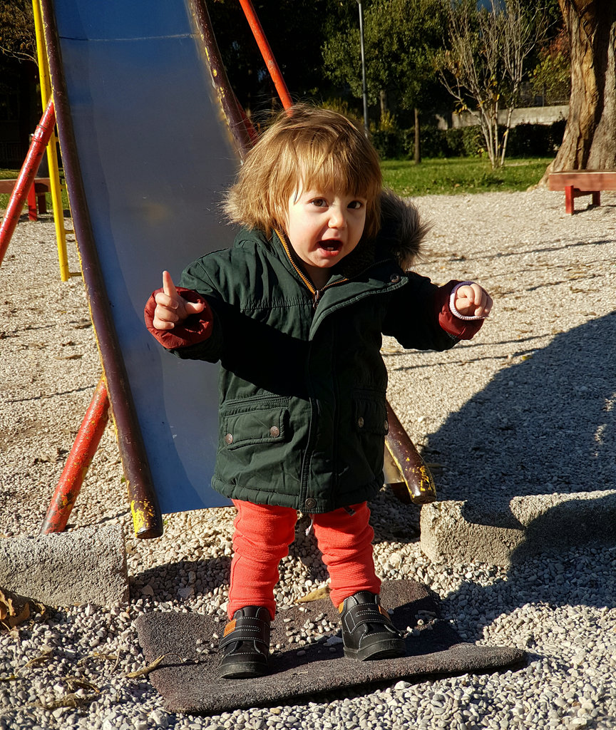 Baby Florens in Mostar park. Photo: Sanjin Đumišić.
