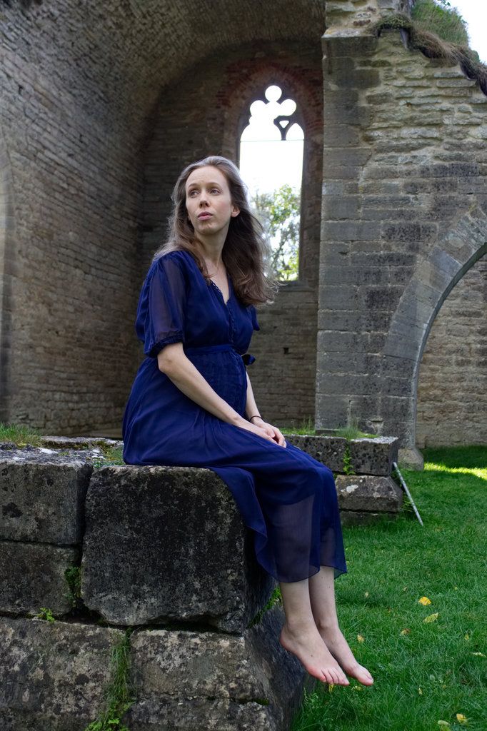 Lisa Sinclair at Alvastra Abbey Ruins. Photo: Sanjin Đumišić.
