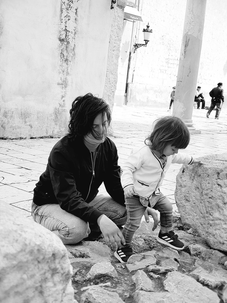 Sanjin and Florens in Old Town of Split. Photo: Lisa Sinclair.