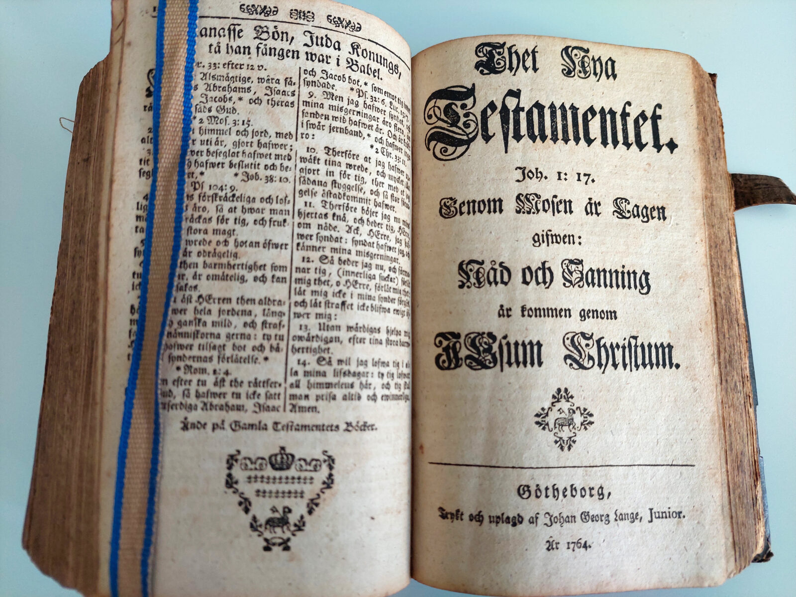 Antique Swedish Bible from 1764.